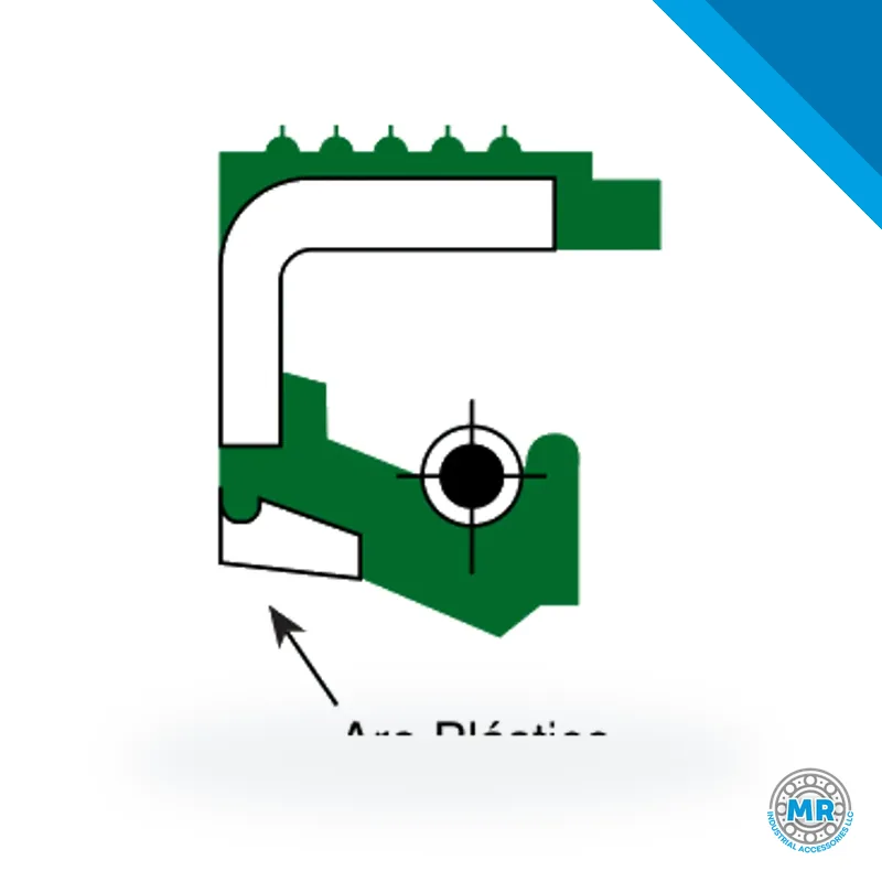 DBH radial shaft seal (oil seal), special design A 016, cross-section view · DBH 9182/85