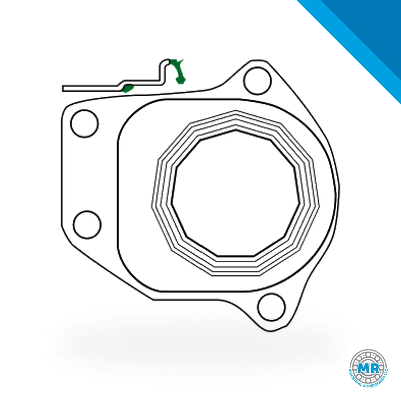DBH radial shaft seal, special design A 267, cross-section view · DBH 9616Vit