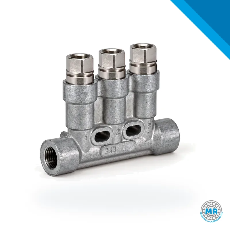 Three-outlet centralized lubrication metering device · SKF LL/343-4VS-44400-ZZ