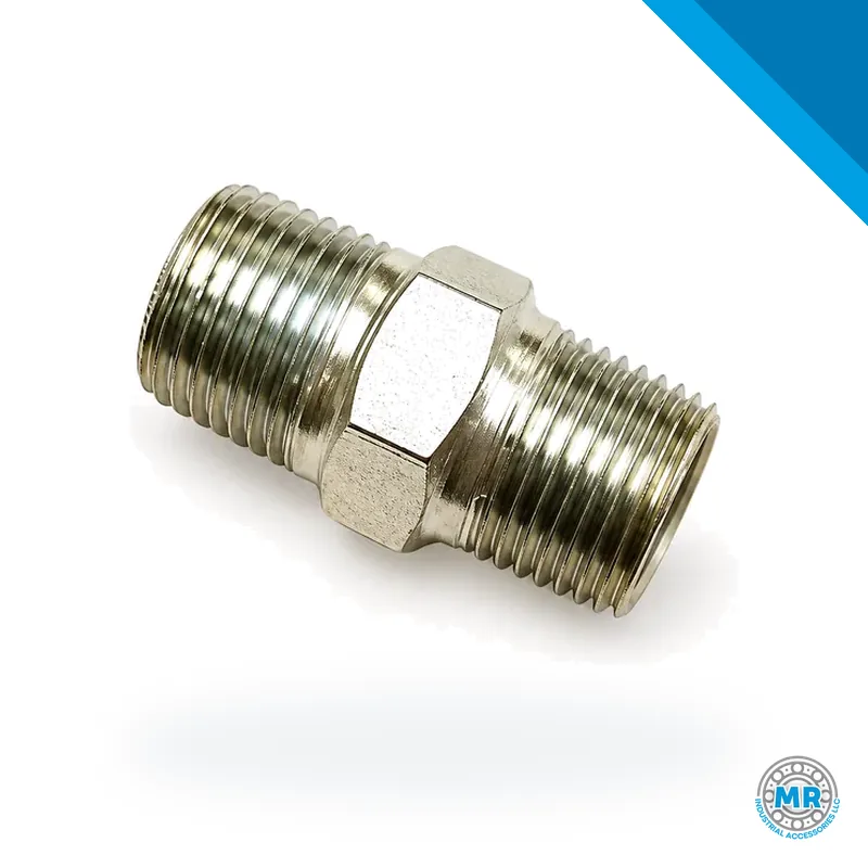 Cylindrical steel nipple with male thread on both ends, 3/8 NPT · SKF LL/10540