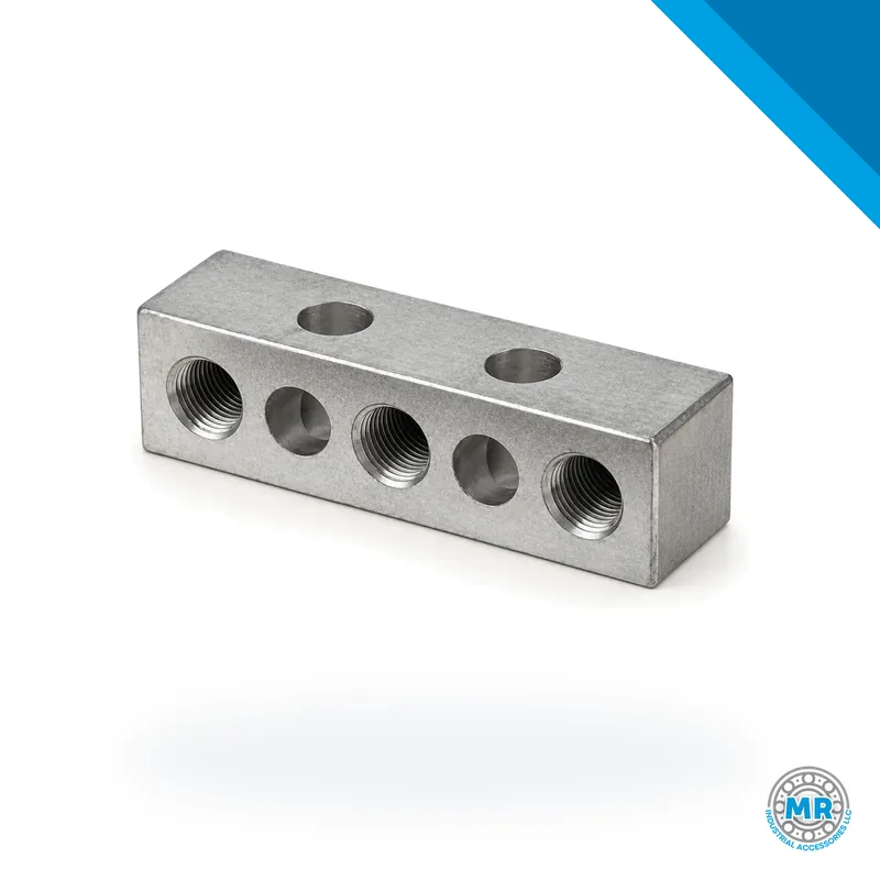 Bloque distribuidor de lubricante metálico con tres entradas · SKF LL/13147