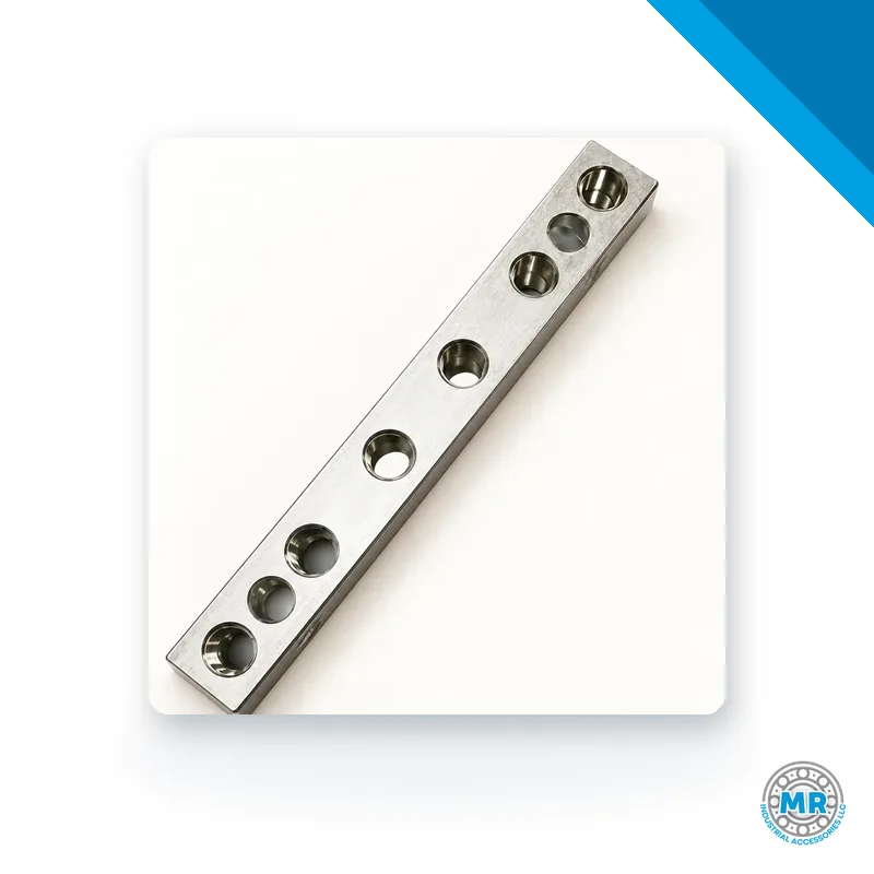 Bloque distribuidor de aluminio con seis puertos y roscas NPTF de 1/8 pulgadas · SKF LL/13148
