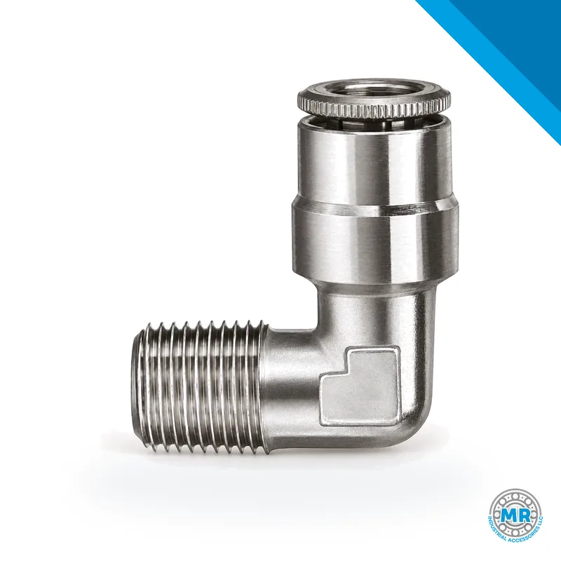 Racor en codo con conexión rápida y tuerca hexagonal para tubo flexible · SKF LL/226-14123-5