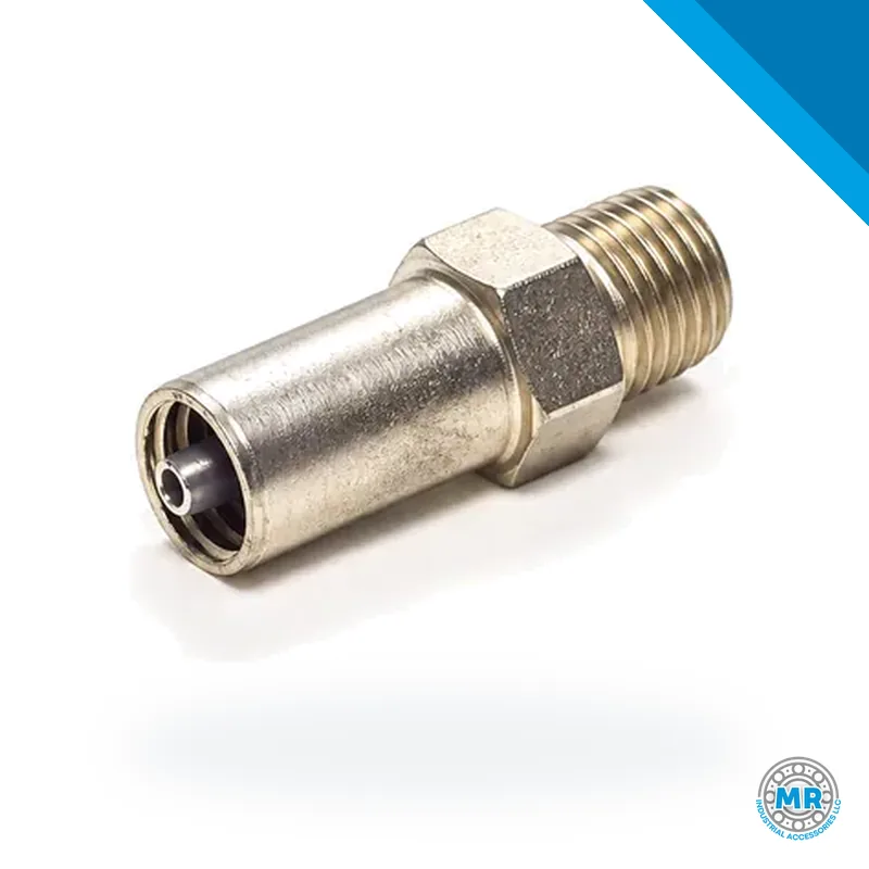 Metal adapter with 1/8 NPT male threaded end and hose fitting · SKF LL/241289