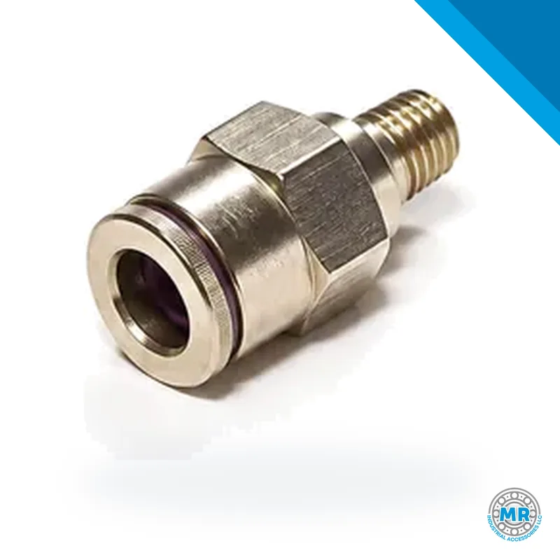 Steel straight male connector with quick-connect insert for 6 mm nylon tube · SKF LL/244057