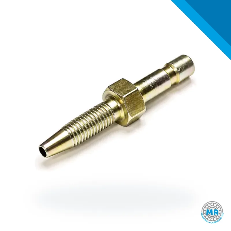 Straight quick-connect stud for grease hose, metal · SKF LL/272401