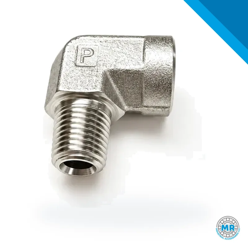 Codo metálico con rosca NPTF de 1/4 pulgadas para bombas eléctricas FlowMaster II · SKF LL/277439