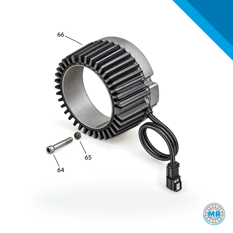 Cylindrical 24 V electric motor with metal housing and connection cables · SKF LL/278661