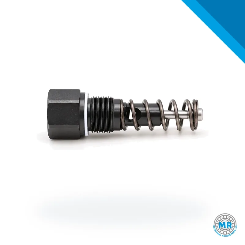 Cylindrical metal pump element with threads and spring for lubrication system · SKF LL/655-28716-1