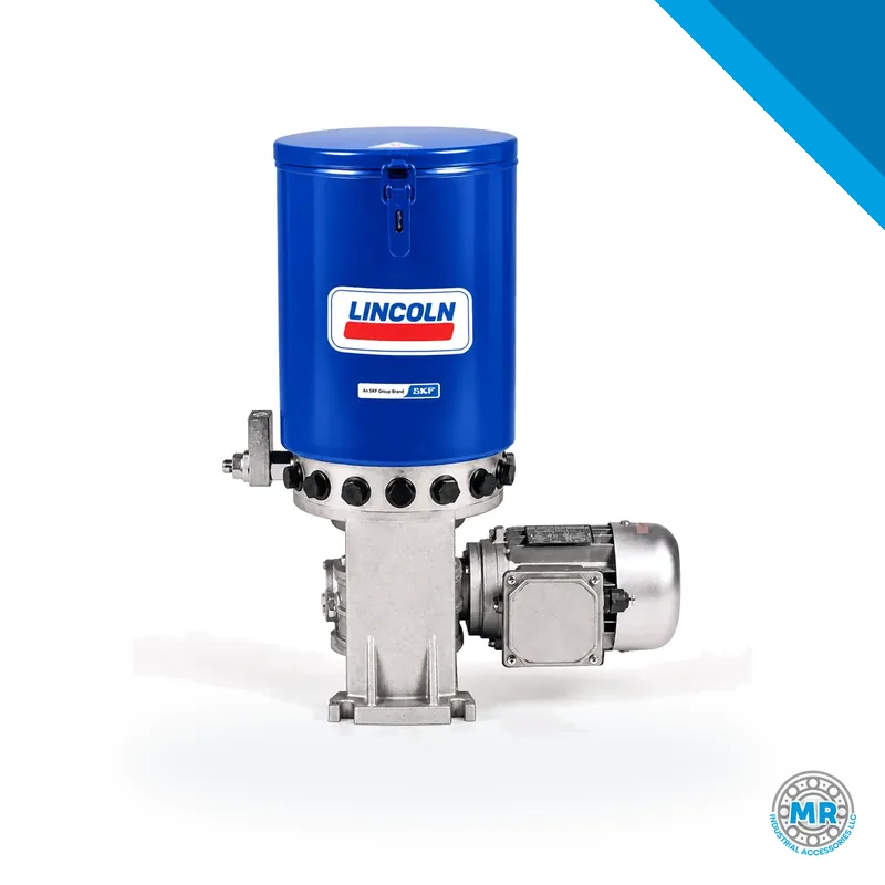Electric lubrication pump with motor, metal reservoir and control panel · SKF LL/660-40778-6