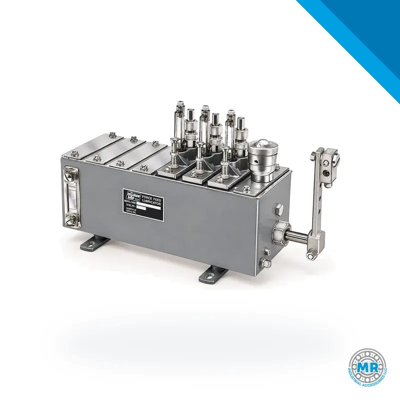 Metal lubricator with cylindrical body, transparent reservoir and threaded connections · SKF LL/800066-2