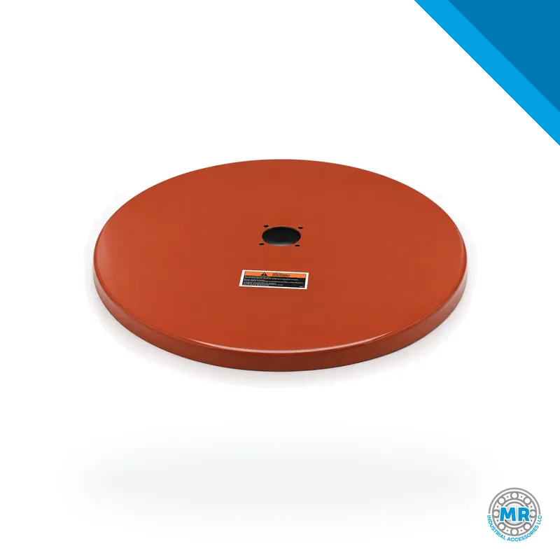 Circular metal lid for lubricant drum, with ring and closure · SKF LL/81523