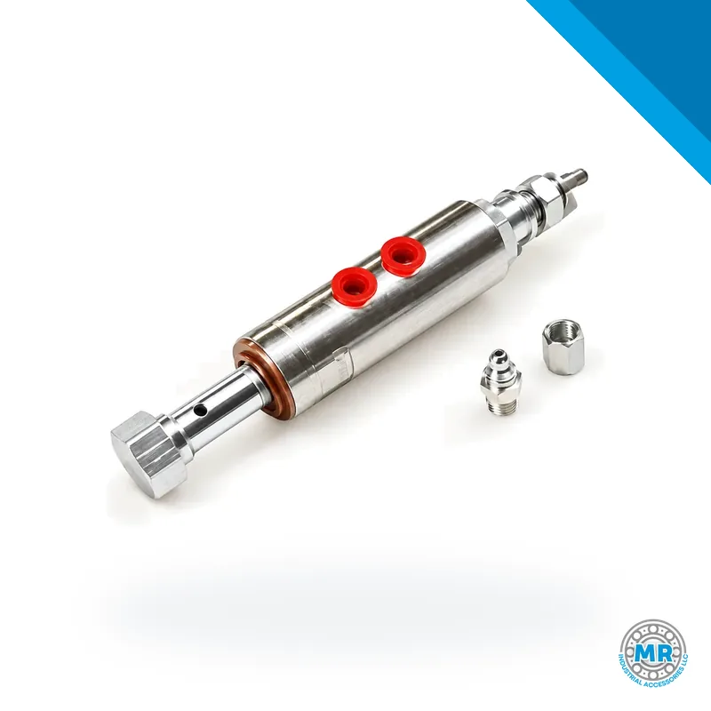 Cylindrical steel grease injector with threads on both ends and grooved body · SKF LL/81713A