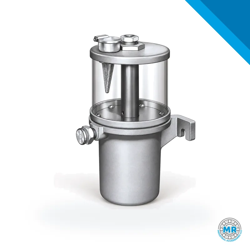 Bomba de aceite neumática de cuerpo metálico cilíndrico con conexiones · SKF LL/82885