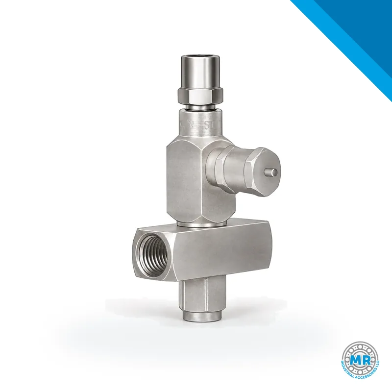 Adaptador metálico pequeño con rosca macho para salida de inyector de lubricación · SKF LL/84200