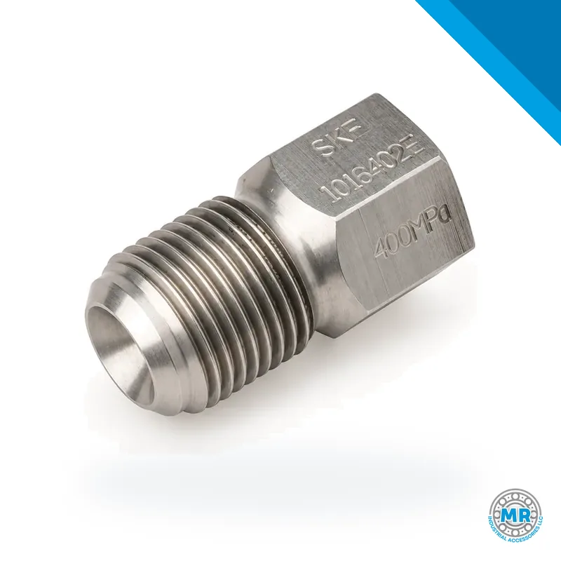 Steel hydraulic connection nipple with reducer · SKF 1016402 E