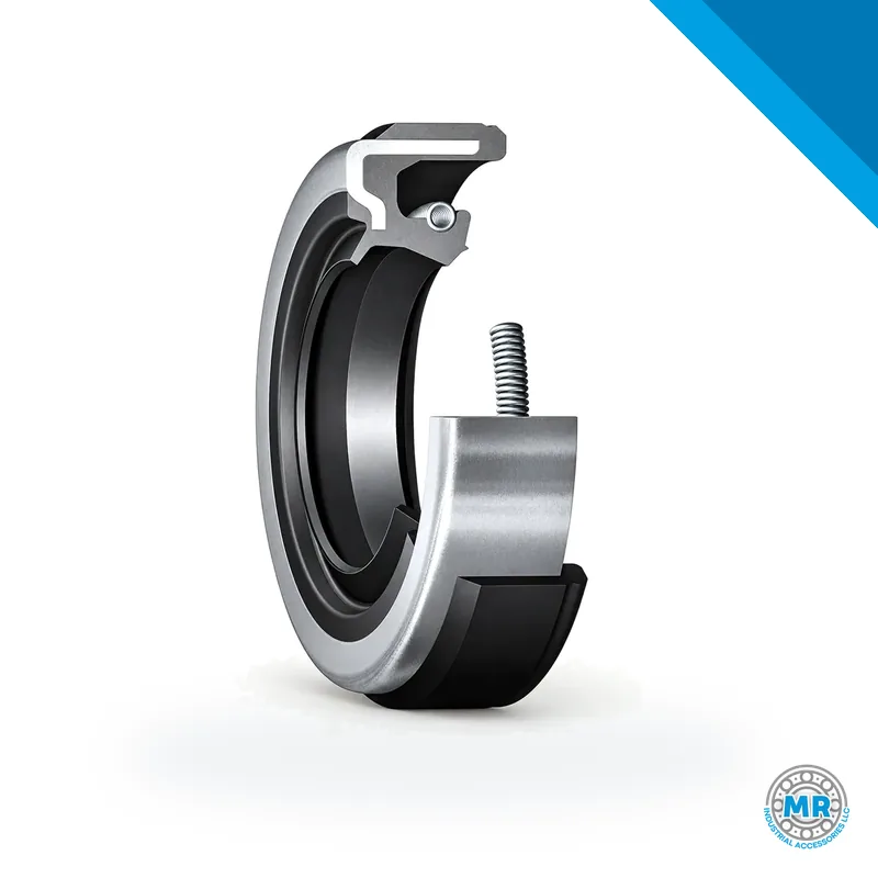 Rubber radial shaft seal with sealing lip and internal spring · SKF 14211