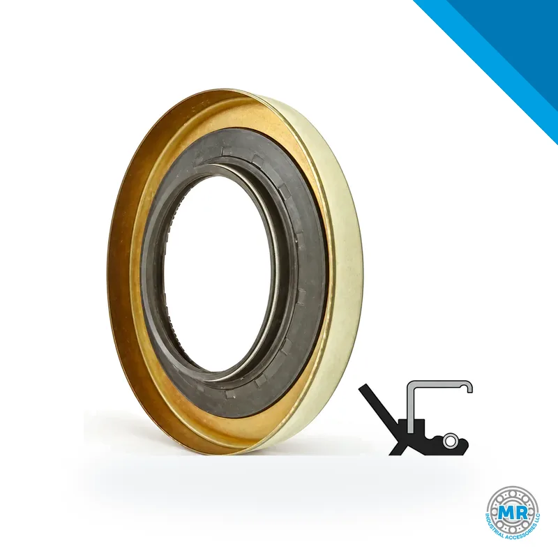 Rubber radial shaft seal with lip and metal spring · SKF 15790