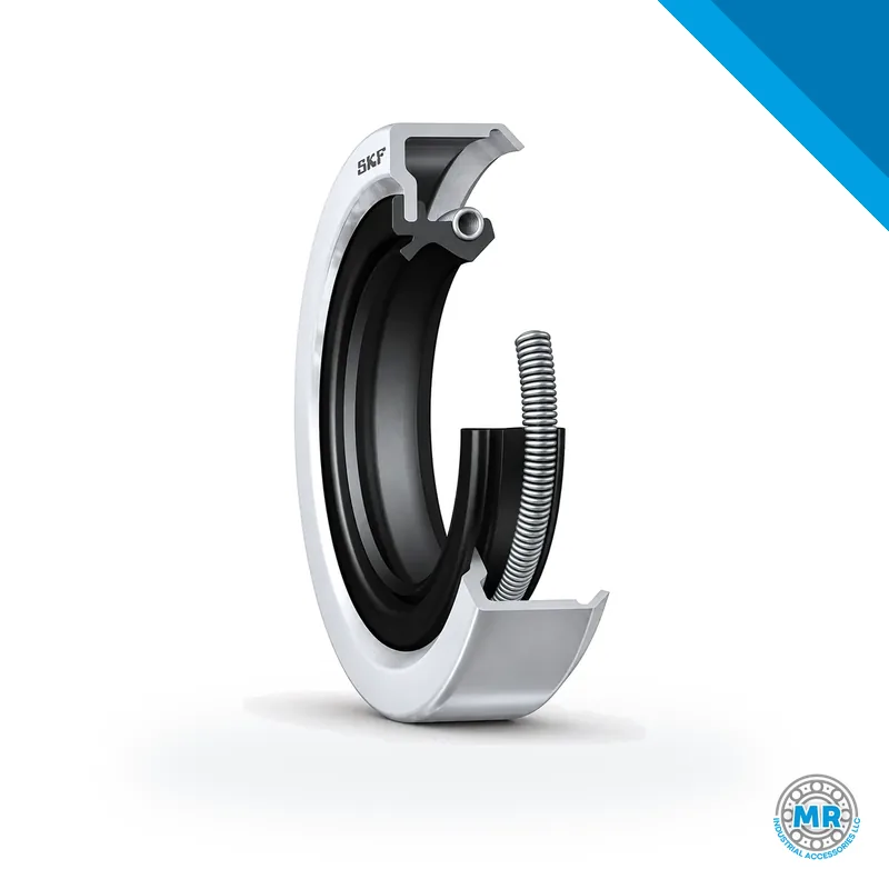 Rubber radial shaft seal with sealing lip and internal spring · SKF 19273