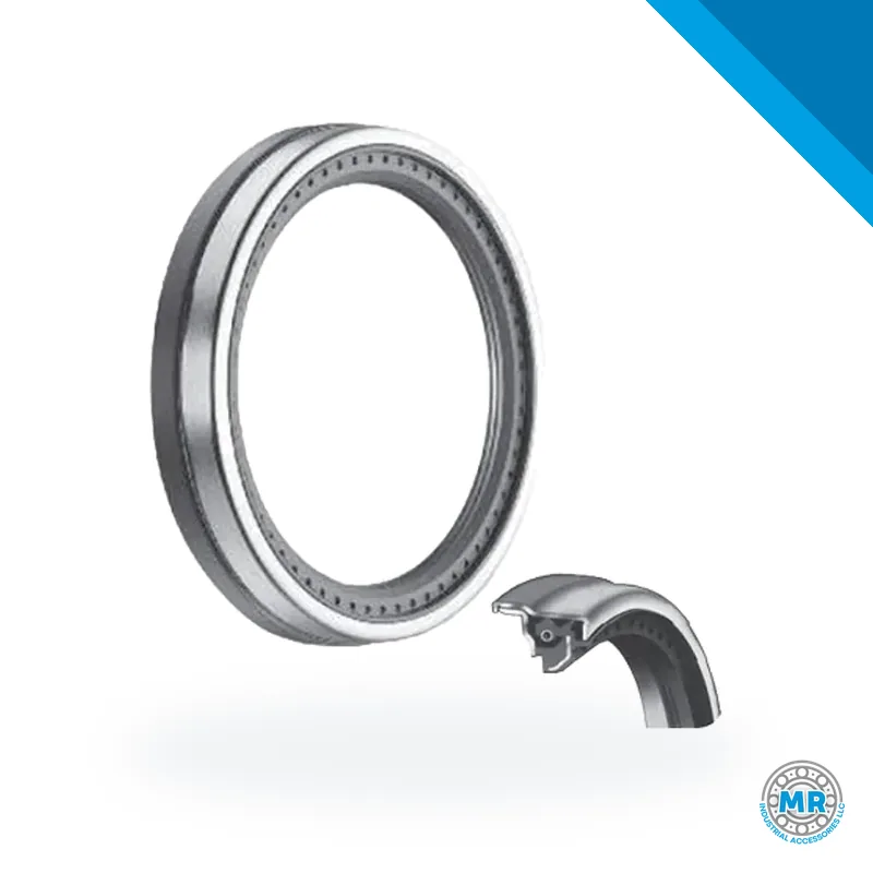 Rubber radial shaft seal with metal edge and sealing lip · SKF 47697