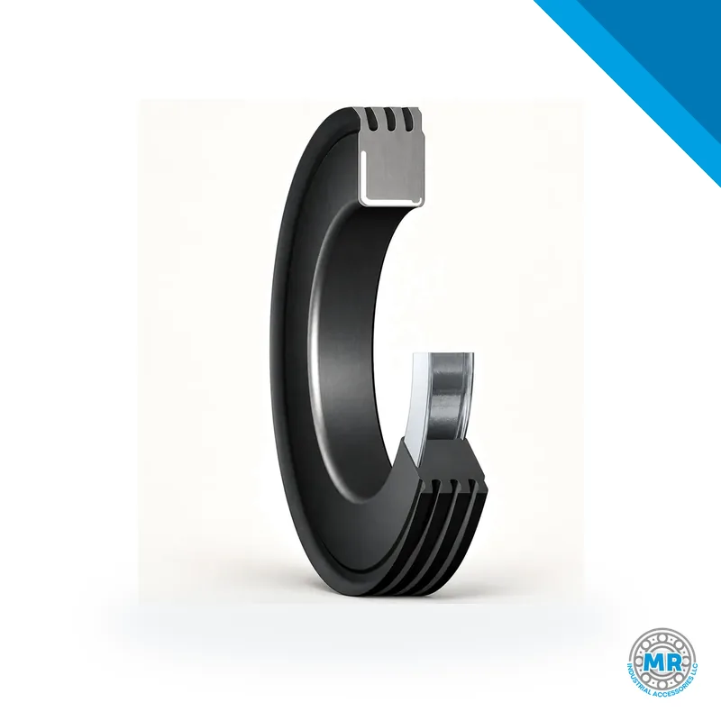 Radial shaft seal (oil seal) with double metal case and four sealing lips for grease · SKF 30108
