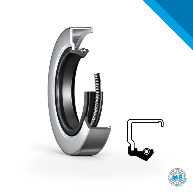 Rubber radial shaft seal (oil seal) with sealing lip and spring · SKF 32332