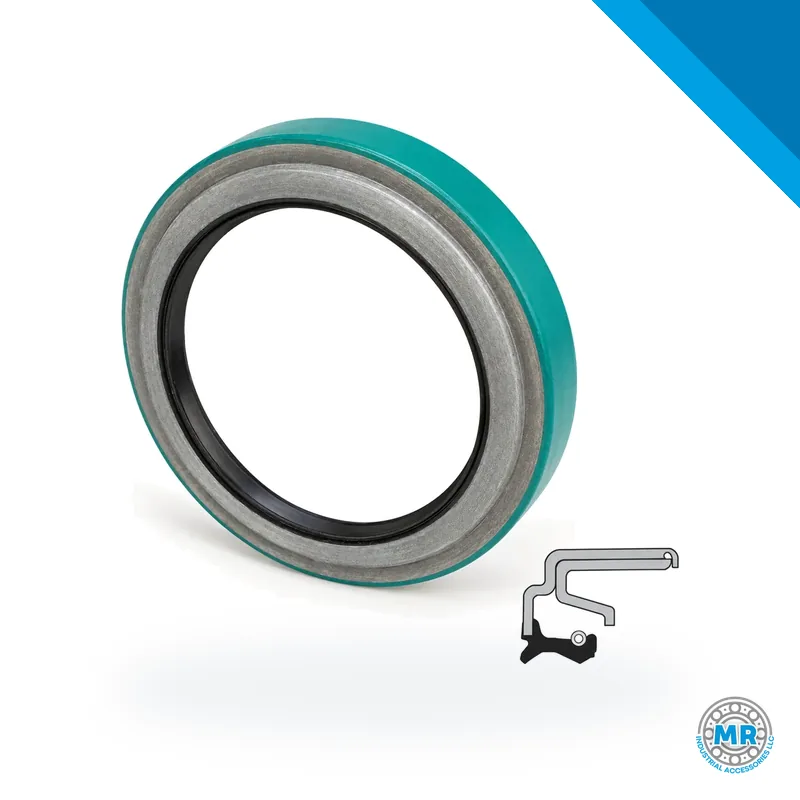 Rubber radial shaft seal with reinforcement and sealing lip · SKF 43762