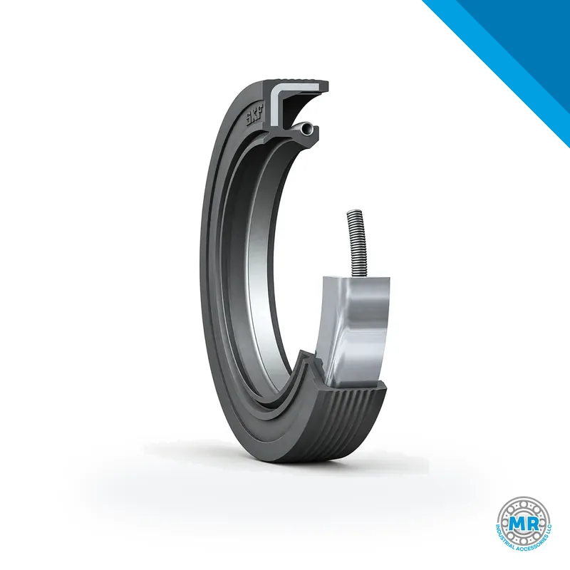 Rubber radial shaft seal 45x72x10 mm with lip and spring · SKF 45X72X10 HMSA10 RG