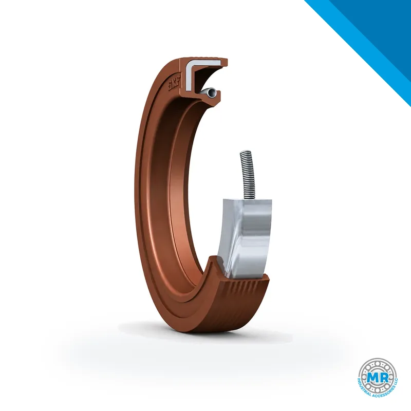 Rubber radial shaft seal 45x72x8 mm with lip and spring · SKF 45X72X8 HMS5 V