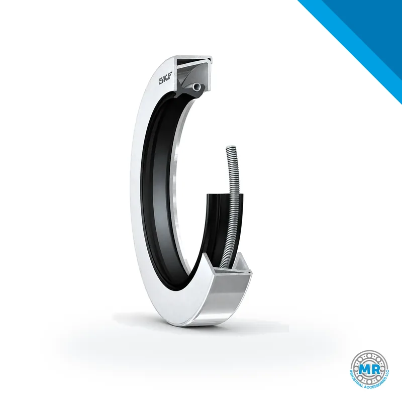SKF rubber radial shaft seal with sealing lip and spring · SKF 57502