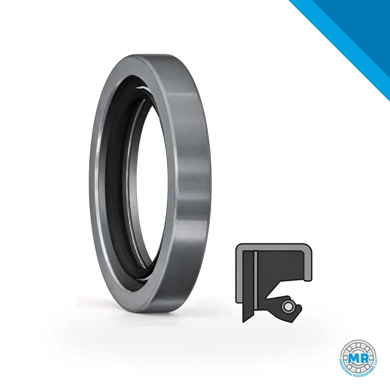 Rubber radial shaft seal (oil seal) with lip and internal spring · SKF 595568