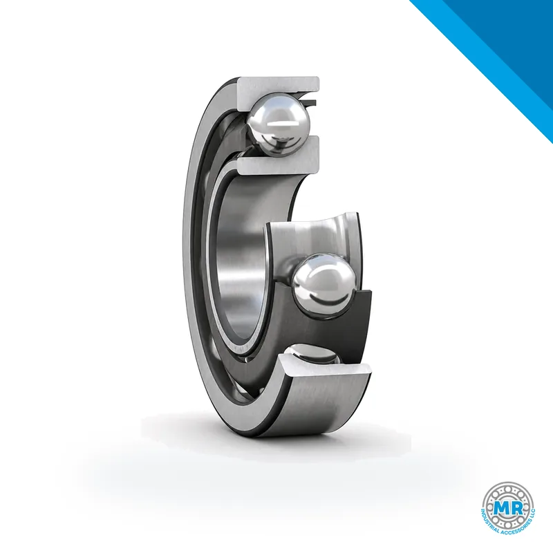 Single row angular contact ball bearing, rings and balls visible · SKF 7316 BECBJ