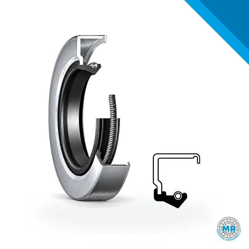 Retén radial de goma con labio y resorte interno · SKF 9X17X4.50 CRS11 R