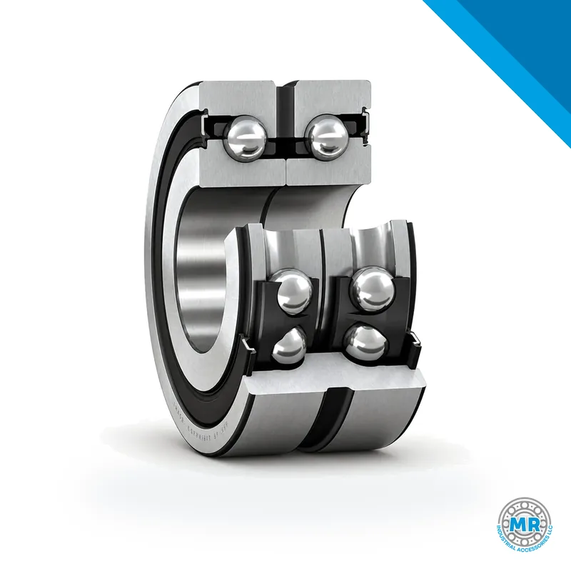 Double-direction angular contact thrust ball bearing, with seals · SKF BEAS 025057 C-2RSH