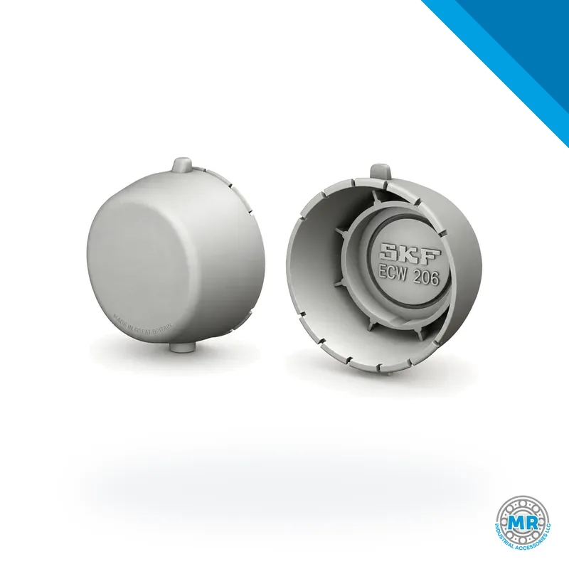 Stamped sheet metal cover with central hole for bearing housing · SKF ECW 205