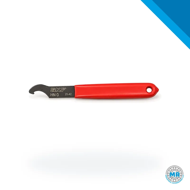 Hook spanner with handle and curved tip for lock nuts · SKF HN 0