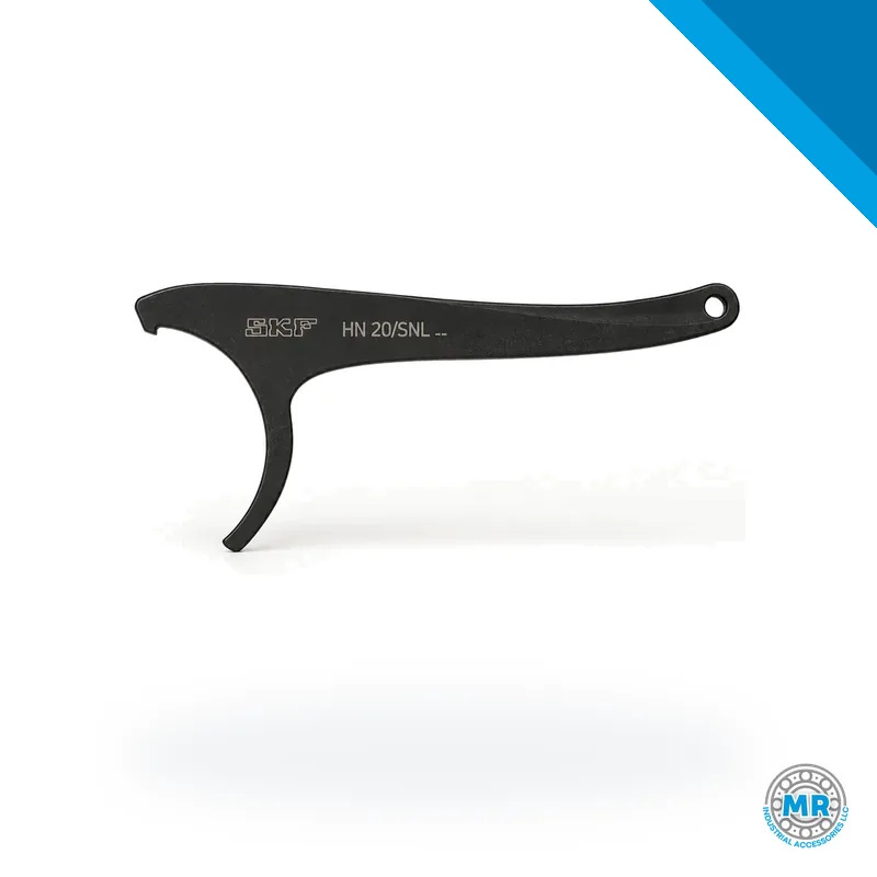 Metal hook spanner with curved end for nuts of split plummer block housings · SKF HN 20/SNL