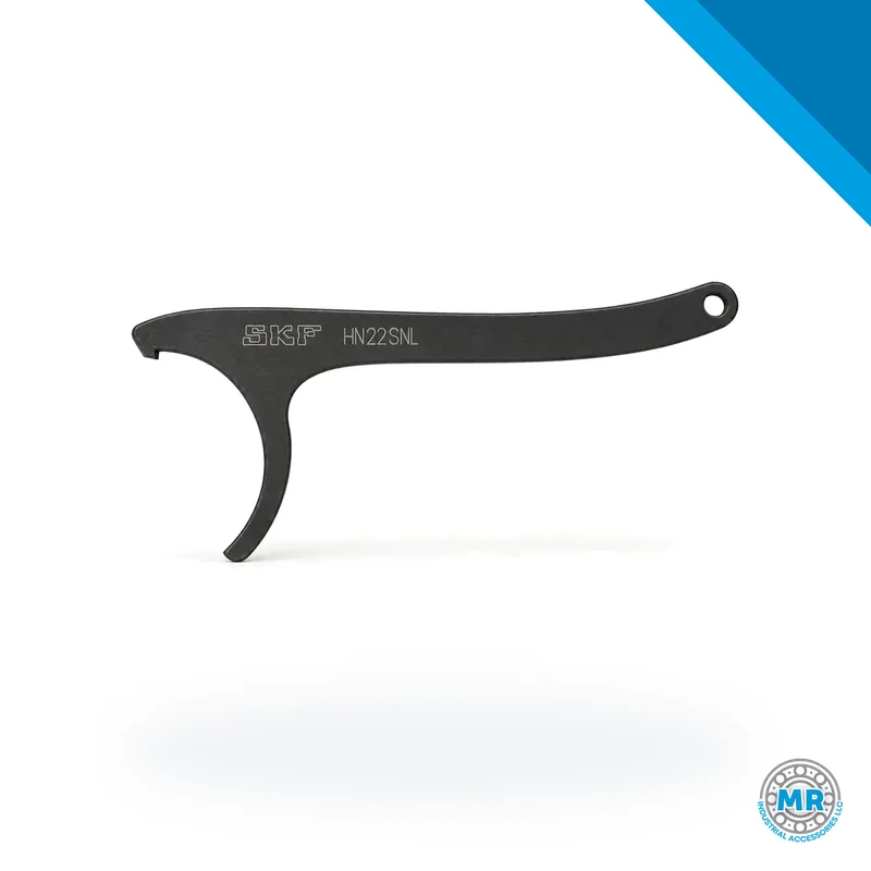 Metal hook spanner with curved end for nuts of split plummer block housings · SKF HN 22/SNL
