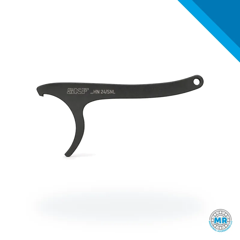Metal hook spanner with curved end for nuts of split plummer block housings · SKF HN 24/SNL
