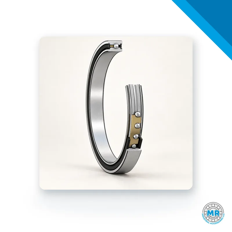 Thin-section bearing with steel rings and visible balls · SKF KDN.JU065CP0