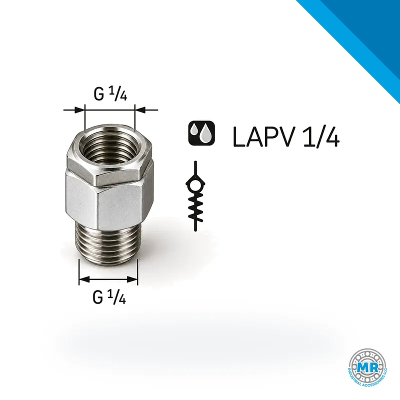 Threaded non-return valve for automatic lubricators · SKF LAPV 1/4