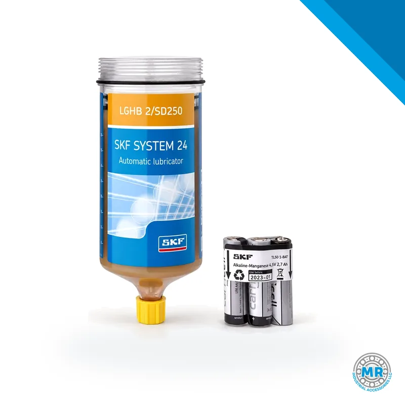 Industrial grease cartridge in metal cylindrical container · SKF LGHB 2/18