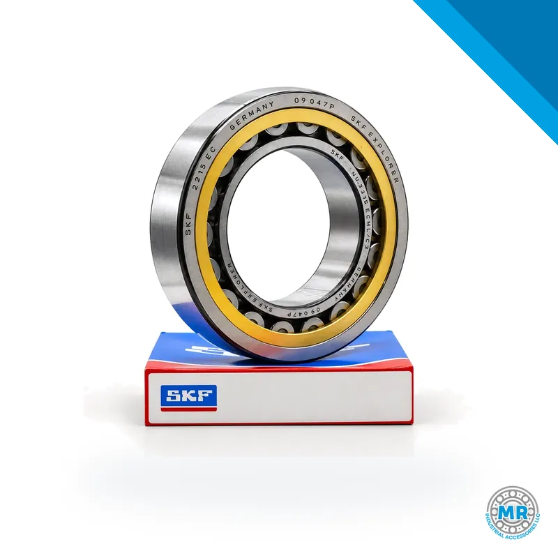 Large steel cylindrical roller bearing with cage · SKF NU 252 MA/C3