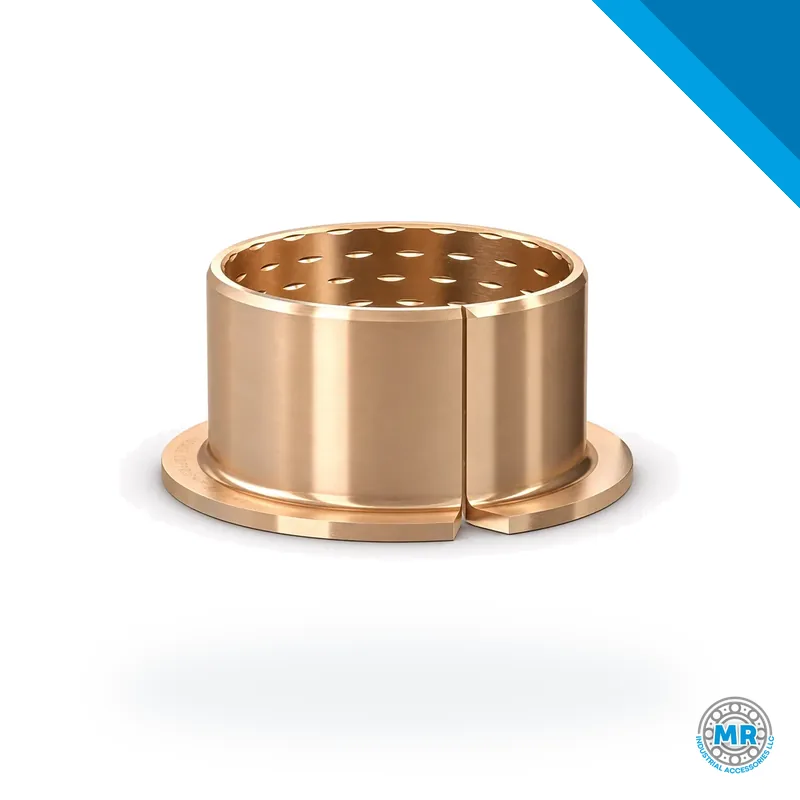 Cylindrical bronze friction bushing with flange and longitudinal grooves · SKF PRMF 404425