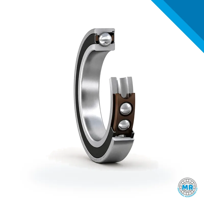 Angular contact ball bearing, metallic rings and polyamide cage · SKF S71917 CD/P4ADGA