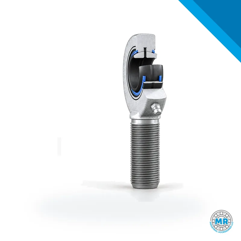 Radial spherical plain bearing with threaded shank, steel body and rubber seals · SKF SA 35 ES-2RS
