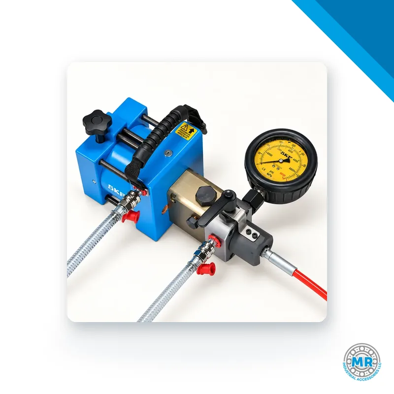 Equipo de inyección de aceite neumático con manguera y manómetro, en caja · SKF THAP 400E/K10
