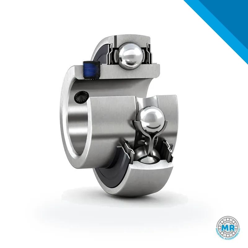 Insert bearing with spherical outer ring and set screws, steel · SKF UC 310